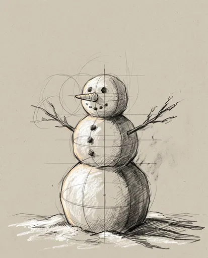 Academic Volumetric Snowman Sketch