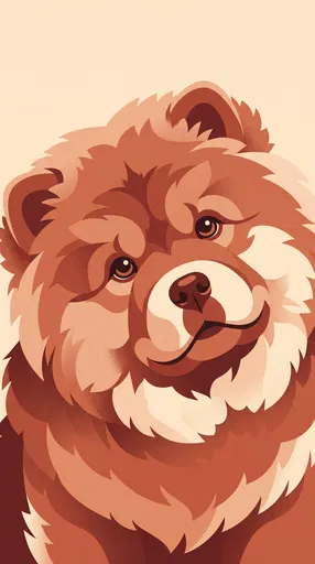 Terracotta Chow Chow Puppy Illustration