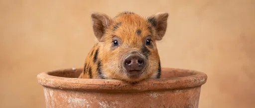 Ginger Piglet in Terracotta Pot