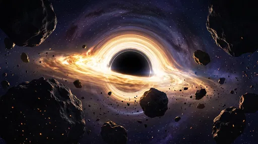 Supermassive Black Hole and Asteroid Field