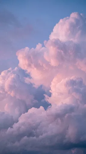 Pastel Pink and Lilac Twilight Clouds