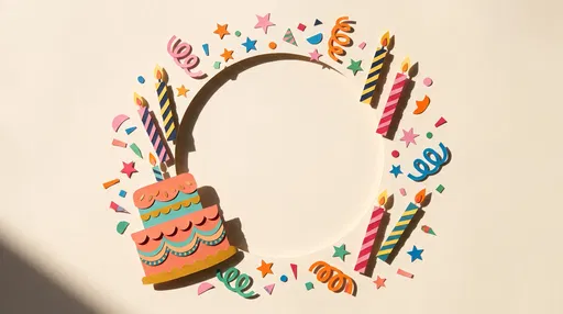 Paper Cutout Birthday Cake Frame
