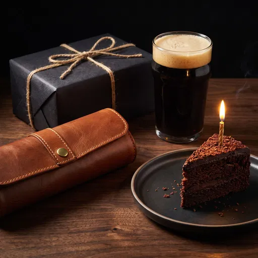 Masculine Birthday Gifts and Cake