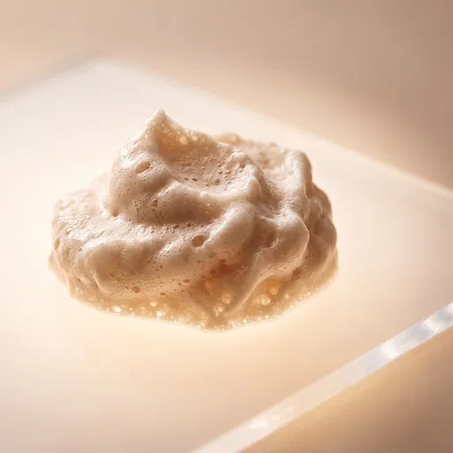 Backlit Beige Whipped Foam Macro