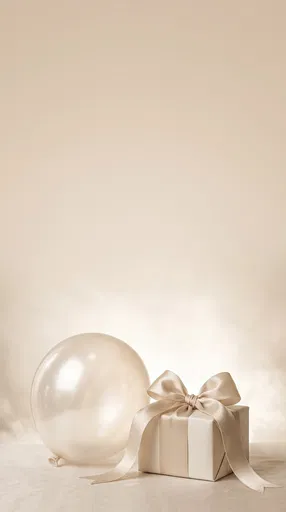 Champagne Gift Box and Pearl Balloon