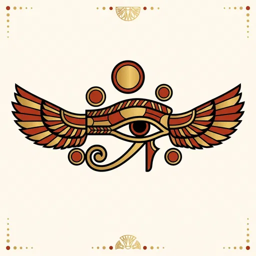 Winged Eye of Horus Illustration