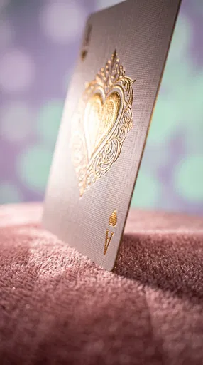 Luxury Gold Foil Ace of Hearts Card