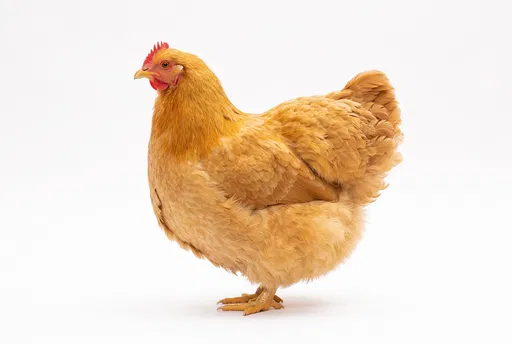 Buff Orpington Hen Isolated on White