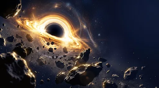 Golden Black Hole Beyond Asteroid Field