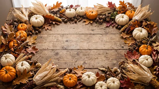 Rustic Autumn Tabletop Frame with Pumpkins