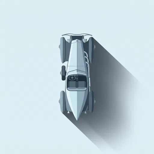 Top-Down Vintage 1920s Speedster Illustration