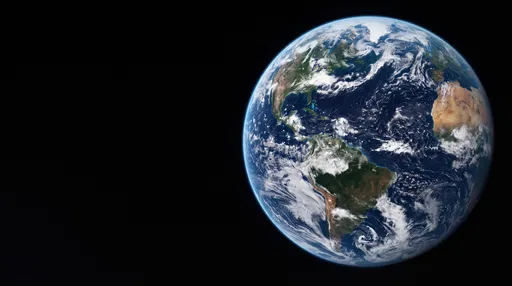Planet Earth Sphere in Dark Space