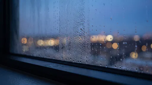Window Condensation at Blue Hour