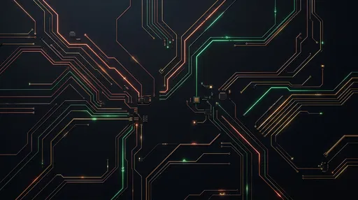 Futuristic Glowing Circuit Board Background