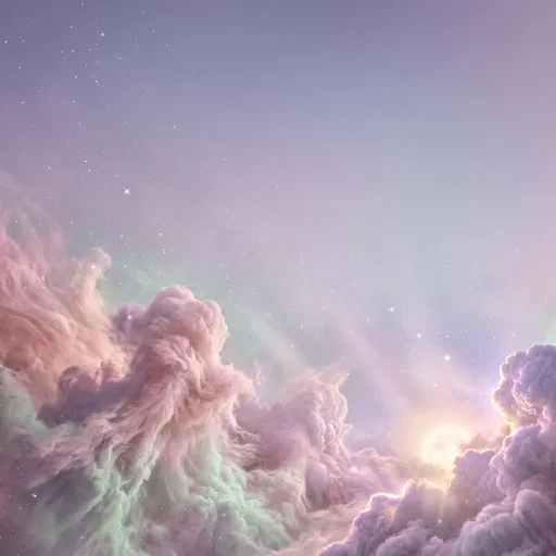 Pastel Cosmic Nebula Cloudscape Background