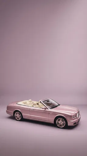 Pastel Pink Luxury Convertible in Studio