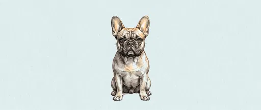 Pen and Ink French Bulldog Illustration