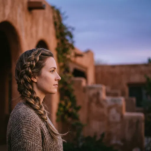 Woman with French Braid at Dusk
