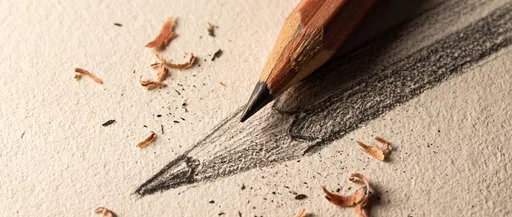 Pencil Tip Resting on Pencil Sketch