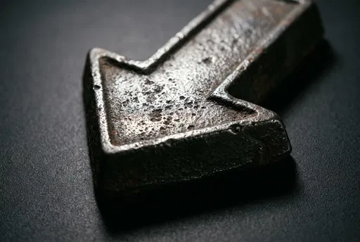 Heavy Cast Iron Downward Arrow