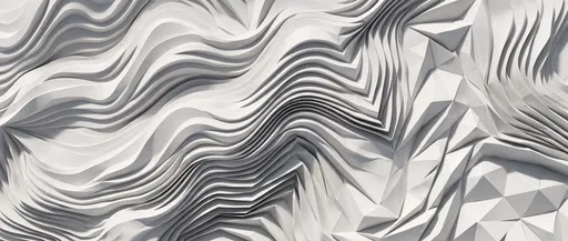 Abstract White Layered Waves and Origami Folds