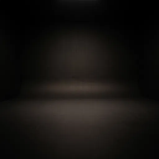 Empty Matte Black Studio Cyclorama Backdrop