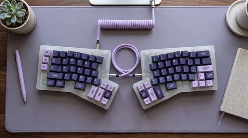 Split Ergonomic Mechanical Keyboard Flat-Lay