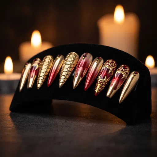 Luxury Halloween Press-On Nail Set