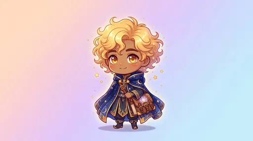 Chibi Magical Guardian Character Illustration