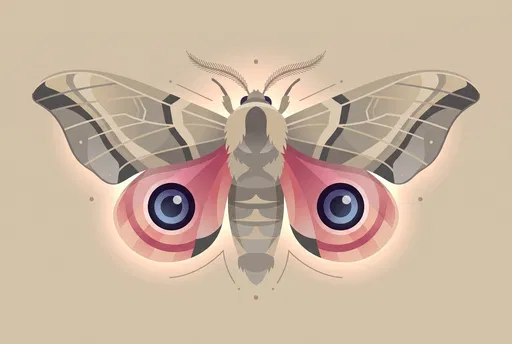 Symmetrical Eyed Hawk-Moth Graphic Illustration