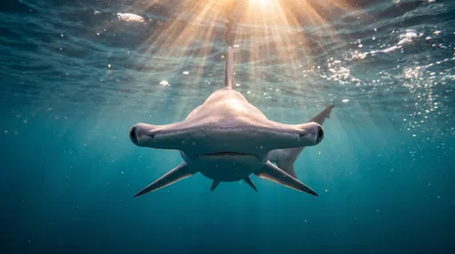 Underwater Portrait of a Hammerhead Shark