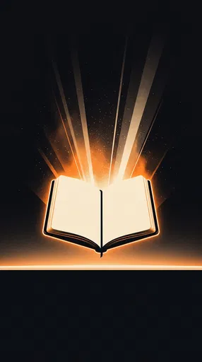 Glowing Open Notebook Illustration