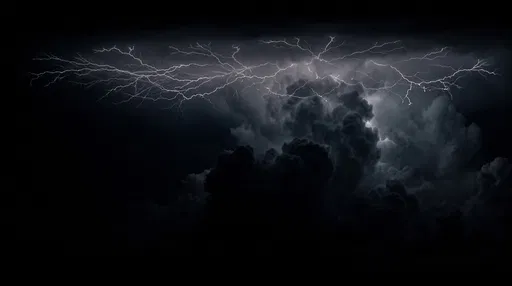 Spider Lightning Over Dark Storm Clouds