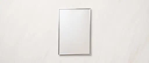 Blank Silver Frame on Alabaster Surface