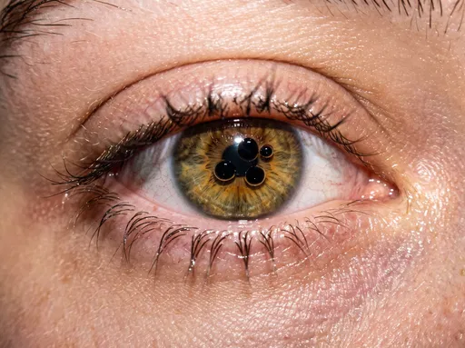 Surreal Macro Eye With Divided Pupil
