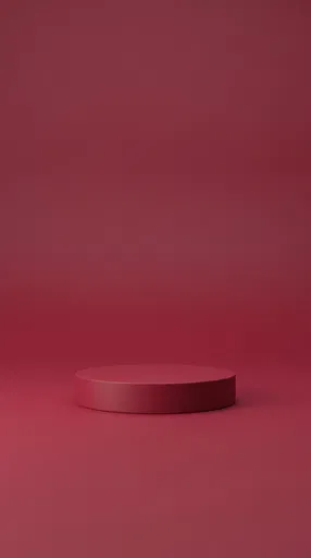 Minimalist Red Cylindrical Product Podium Background