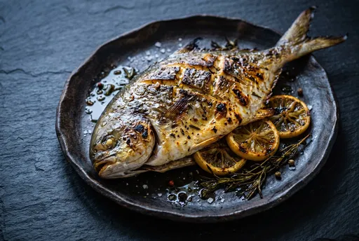 Grilled Whole Fish With Charred Lemons