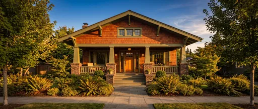 Restored Craftsman Bungalow in Golden Light