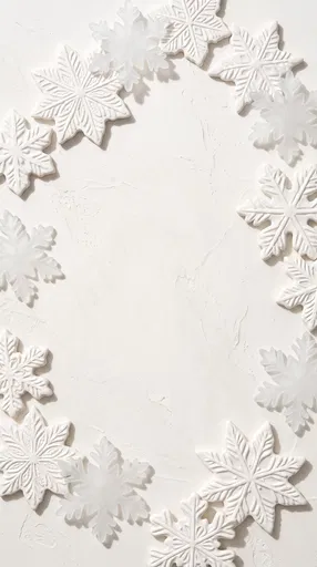 White Ceramic and Glass Snowflake Frame