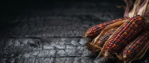 Heirloom Flint Corn on Charred Wood