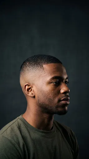 Portrait of Man With Skin Fade
