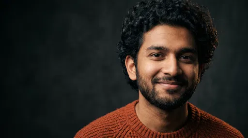 Smiling Young Man Studio Portrait