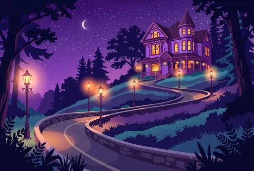 Purple Victorian House on Starry Hill