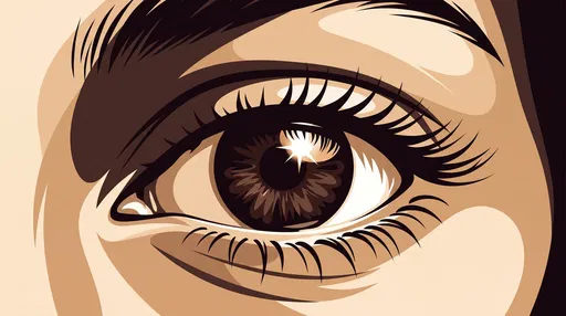 Graphic Illustration of Dark Brown Eye
