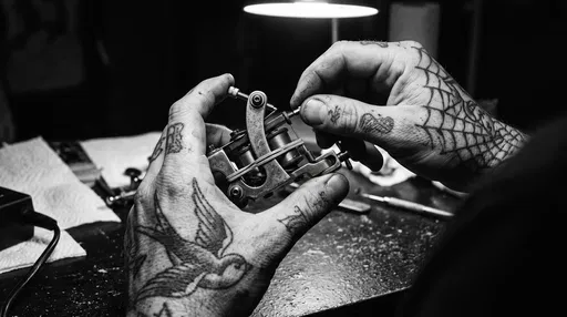 Tattooed Hands Tuning Coil Tattoo Machine