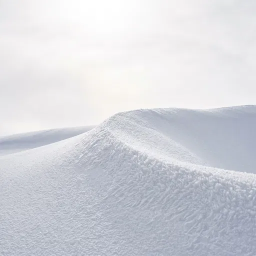 Minimalist Snow Dune With Feathery Hoarfrost