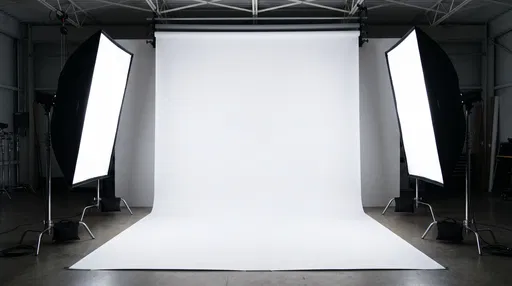 White Seamless Studio Backdrop With Softboxes