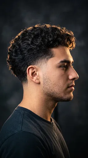 Side Profile of Man with Taper Haircut
