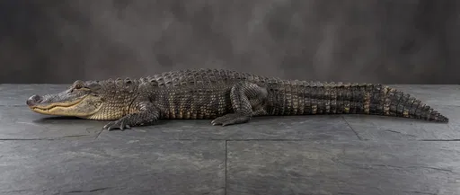 American Alligator Side Profile in Studio