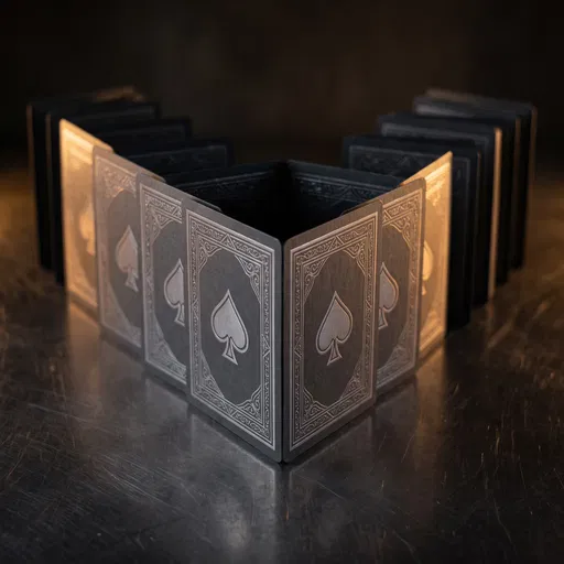 Luxury Black Playing Cards V-Formation